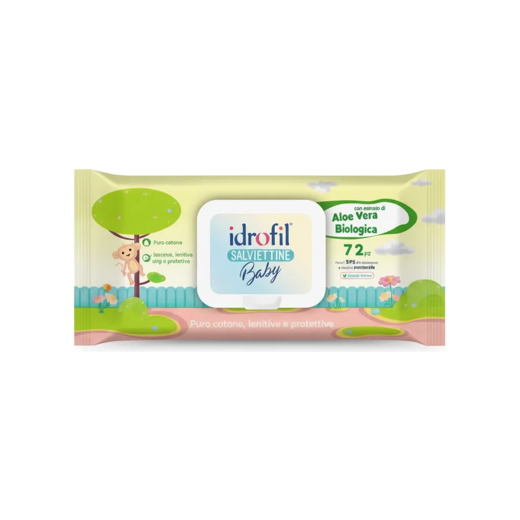 IDROFIL SALVIETTINE BABY ALOE 72PZ